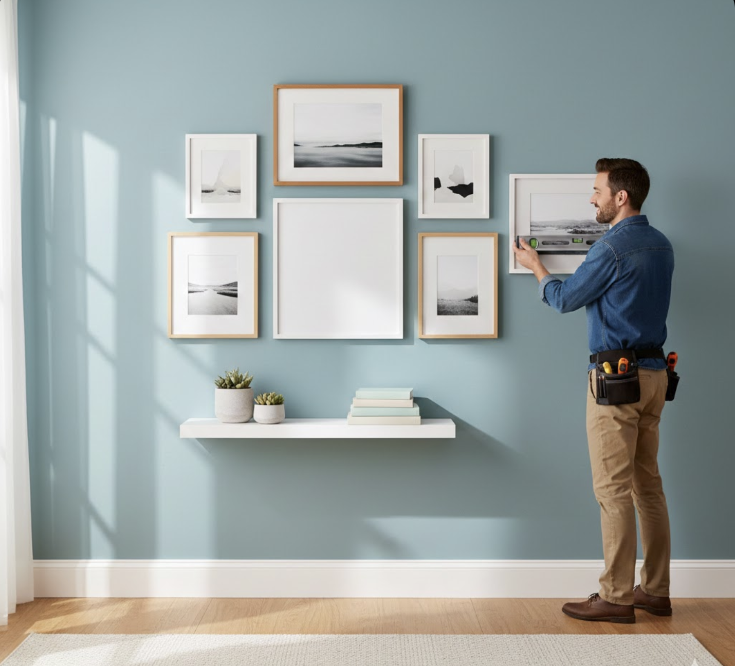 Professional picture hanging service in London