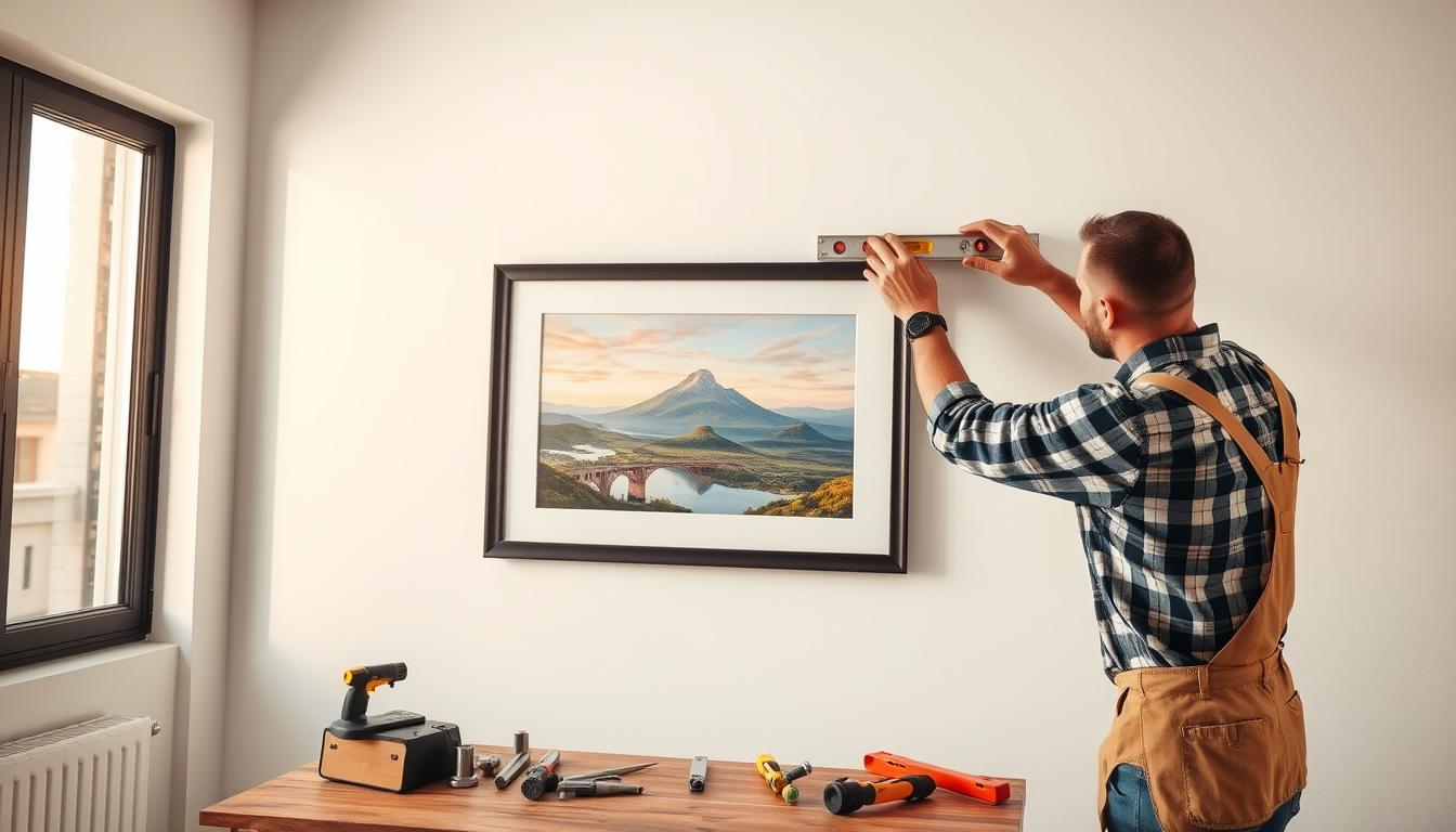 Picture hanging service in London